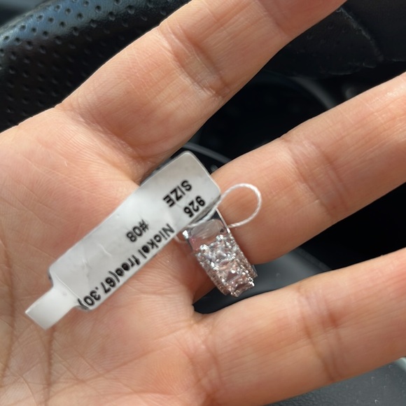 8mm Sterling silver Rhodium plated Eternity Wedding Band sizes 6 7 8 9 10 - Picture 12 of 13